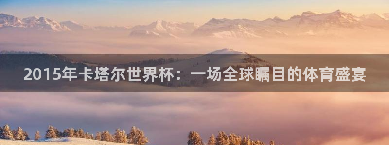世预赛直播：2015年卡塔尔世界杯：一场全球瞩目的体育盛宴